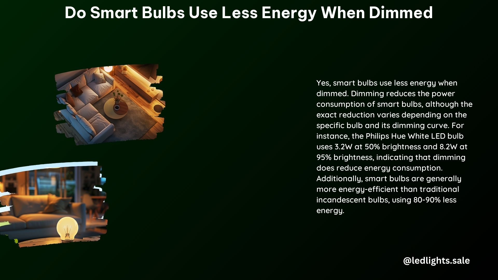 Do Smart Bulbs Use Less Energy When Dimmed