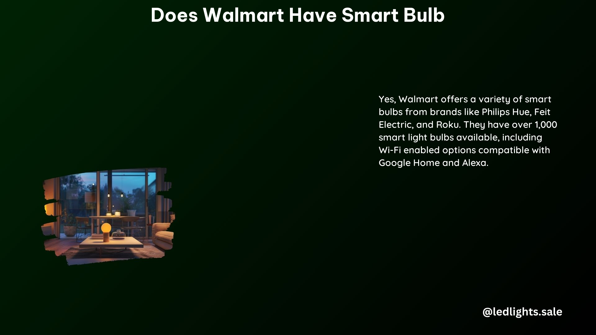 Does Walmart Have Smart Bulb