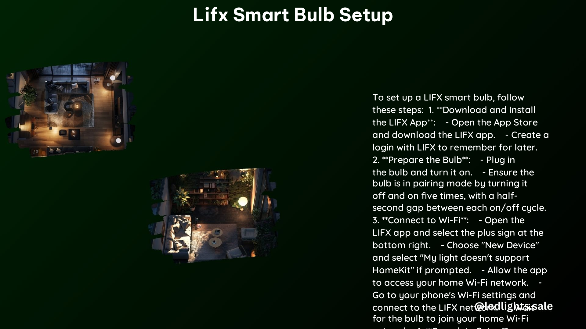 Lifx Smart Bulb Setup