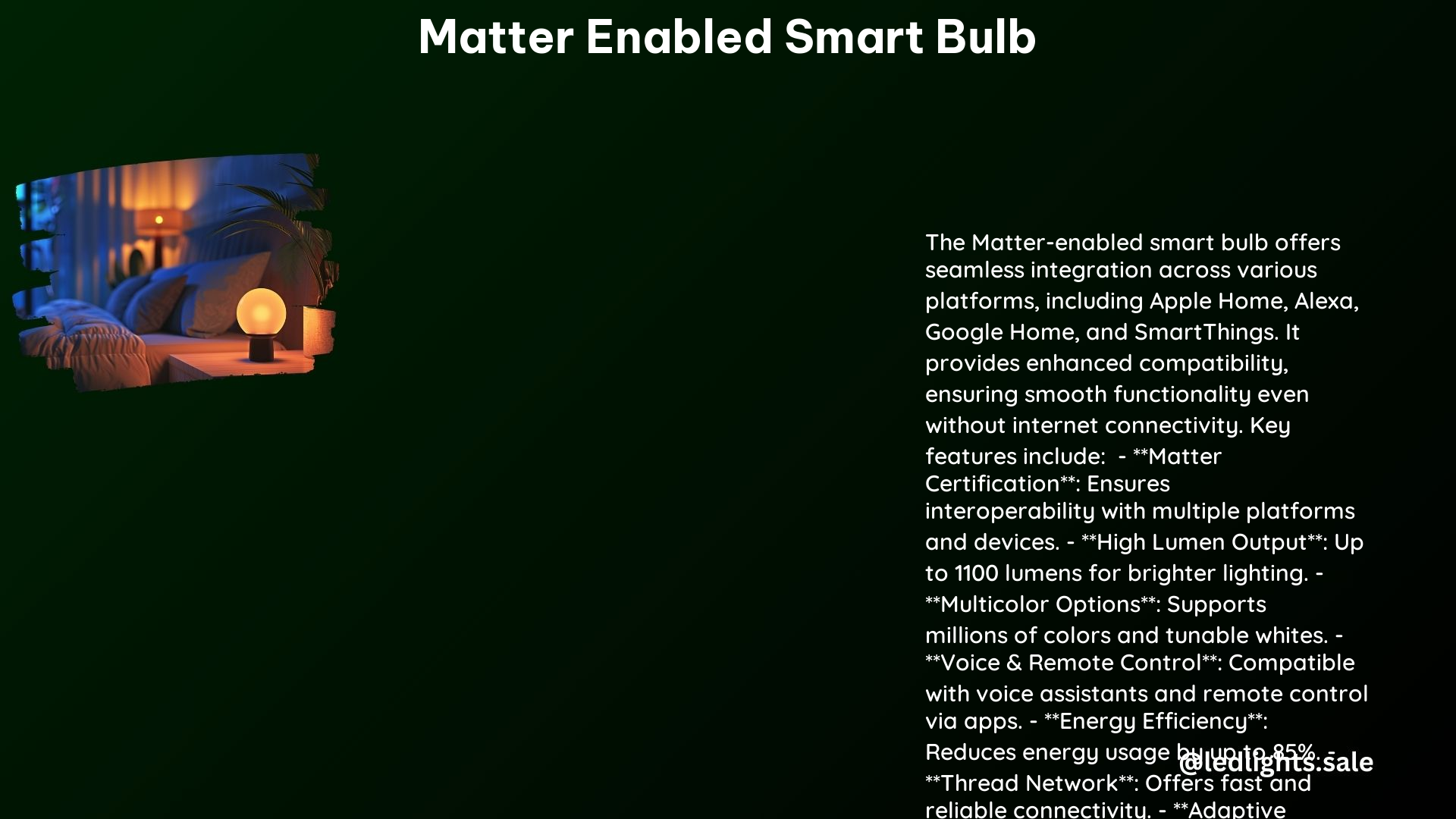 Matter Enabled Smart Bulb