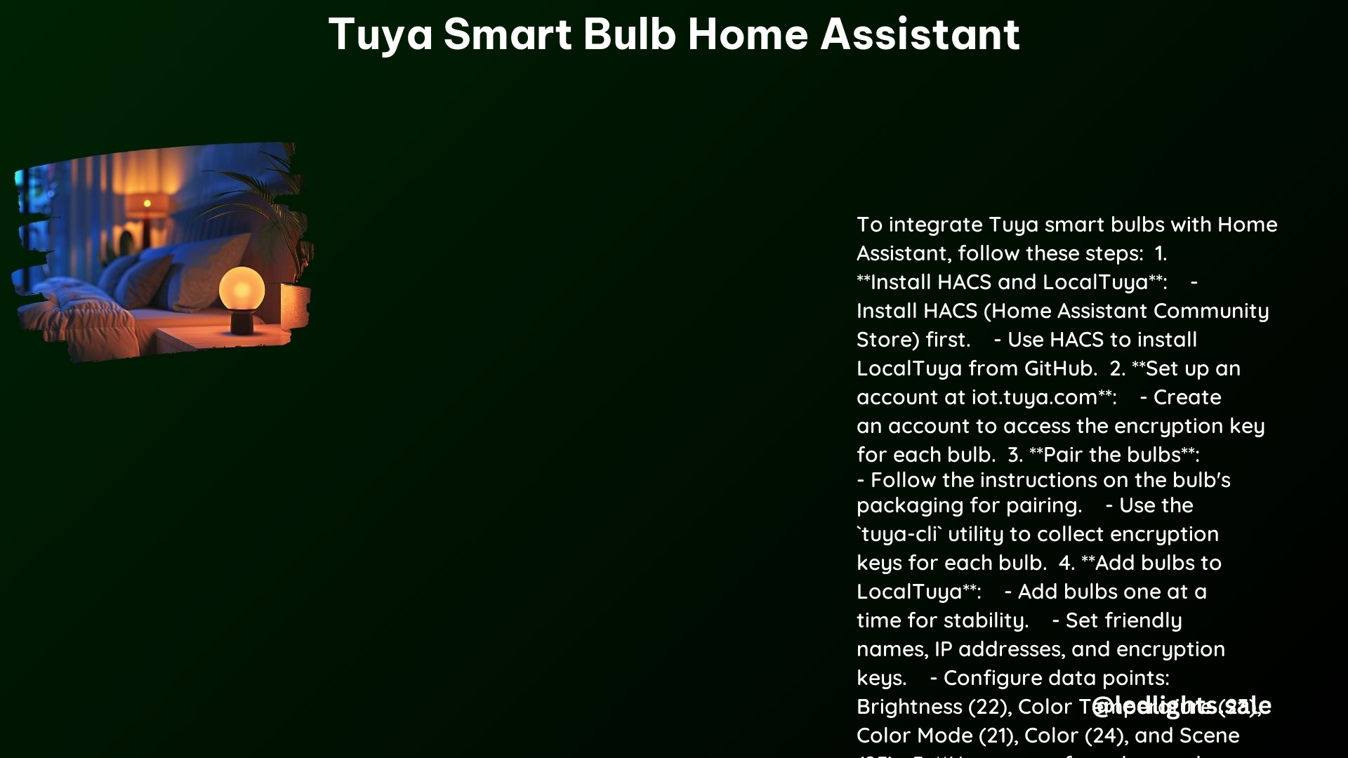 Tuya Smart Bulb Home Assistant